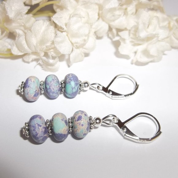 Earring, Earring, Earring, Turquoise Earring, Purple Earring, Earring, NWT 8101 - Picture 4 of 9